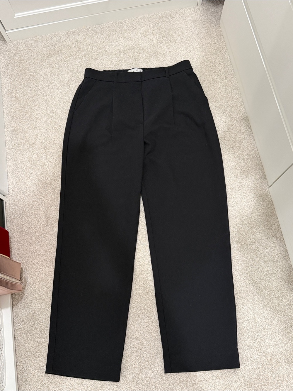Abercrombie & Fitch Black Tailored Waist Trousers